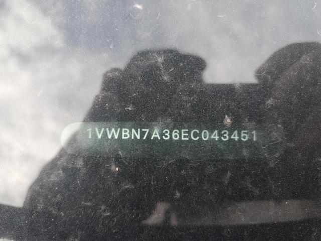 1VWBN7A36EC043451 - 2014 VOLKSWAGEN PASSAT SE ბურგუნდია ფოტო 12