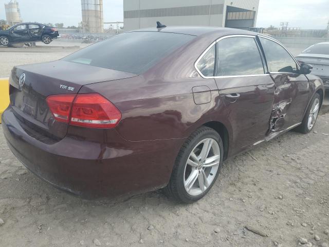 1VWBN7A36EC043451 - 2014 VOLKSWAGEN PASSAT SE ბურგუნდია ფოტო 3