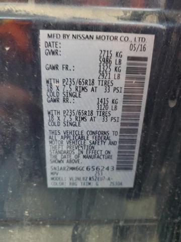 5N1AR2MM6GC656243 - 2016 NISS PATHFINDER S Կապույտ լուսանկար 13