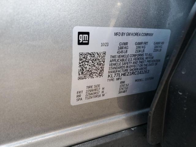 KL77LHE21RC141263 - 2024 CHEVROLET TRAX 1LT 银色 照片 13