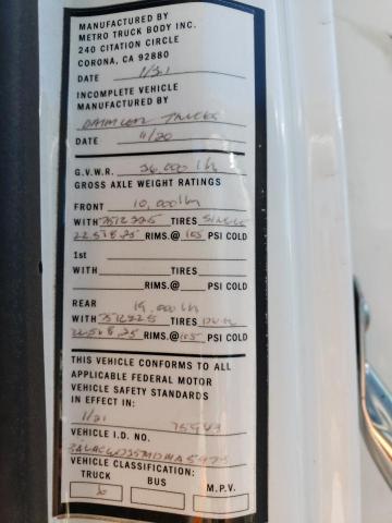 3ALACWD25MDMA5973 - 2021 FREIGHTLINER M2 106 MEDIUM DUTY WHITE photo 10