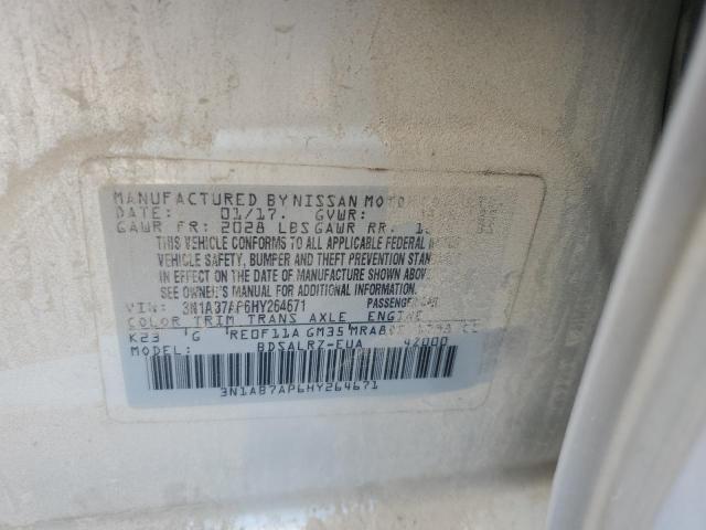 3N1AB7AP6HY264671 - 2017 NISSAN SENTRA S 银色 照片 12