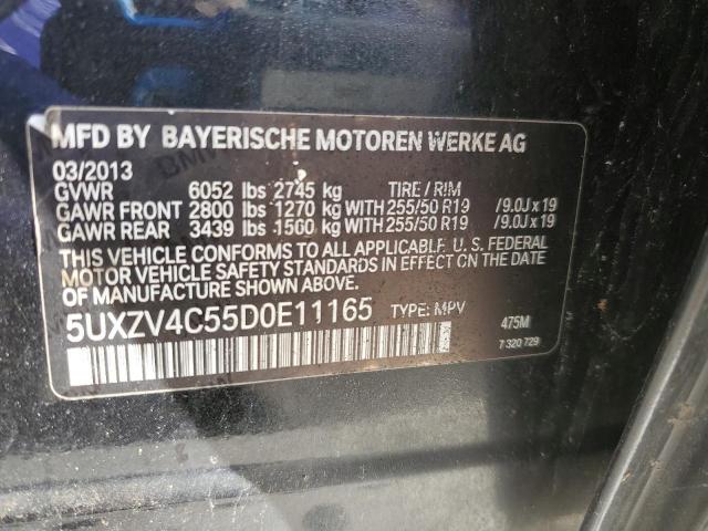 5UXZV4C55D0E11165 - 2013 BMW X5 XDRIVE35I შავი ფოტო 13