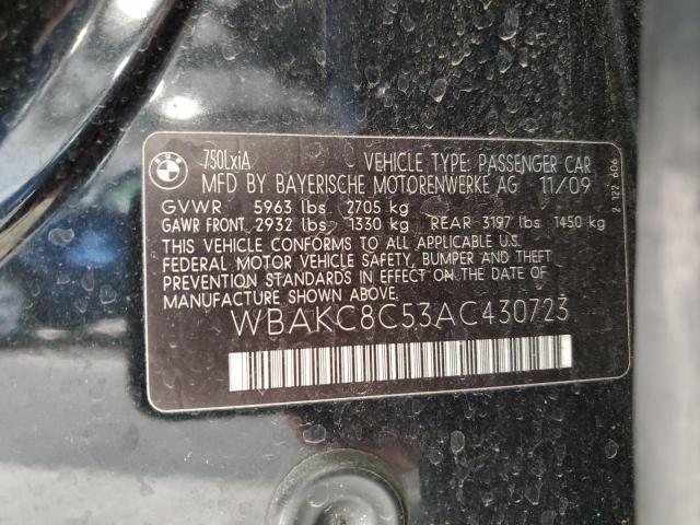 WBAKC8C53AC430723 - 2010 BMW 750 LI XDRIVE 黑色 照片 12