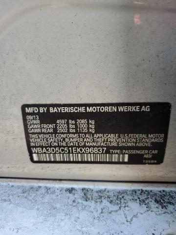 WBA3D5C51EKX96837 - 2014 BMW 328 D XDRIVE SILVER photo 12