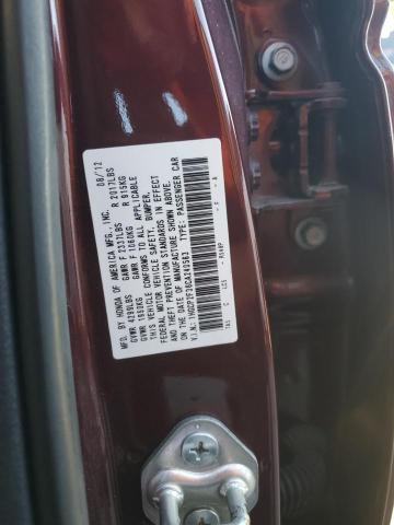 1HGCP2F36CA240563 - 2012 HONDA ACCORD LX 勃艮第红 照片 12