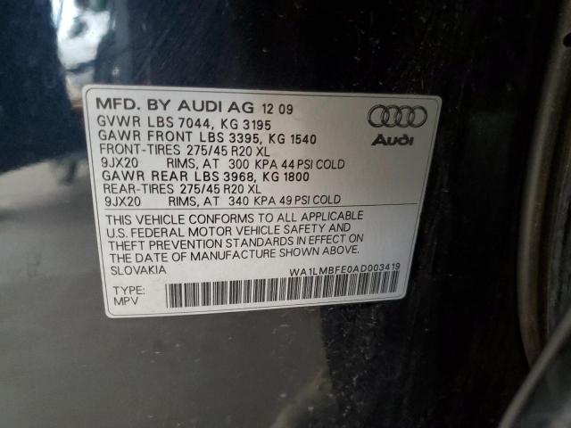 WA1LMBFE0AD003419 - 2010 AUDI Q7 PREMIUM PLUS Azul foto 13