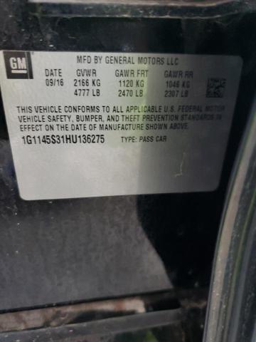 1G1145S31HU136275 - 2017 CHEVROLET IMPALA PREMIER 黑色 照片 12