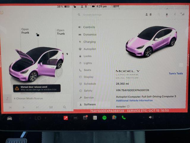 7SAYGDEEXPA066139 - 2023 TESLA MODEL Y Сұр фото 9