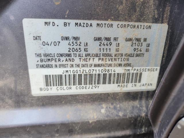 JM1GG12L071109814 - 2007 MAZDA SPEED 6 Gümüş foto 12