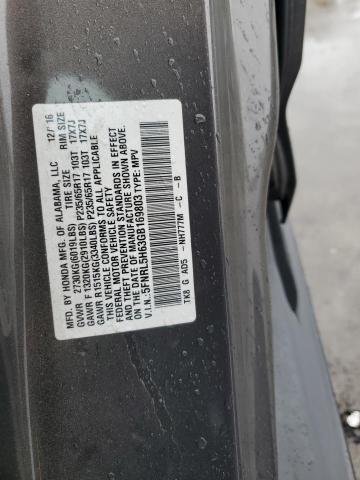 5FNRL5H63GB169803 - 2016 HONDA ODYSSEY EXL GRAY photo 13