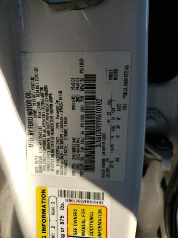 3LN6L2G92FR610102 - 2015 LINCOLN MKZ თეთრი ფოტო 12