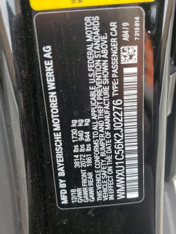 WMWXU1C56K2J02276 - 2019 MINI COOPER Սև լուսանկար 12