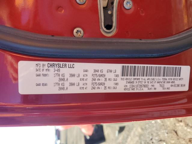 1D3HV18T29S786921 - 2009 DODGE RAM 1500 Kırmızı fotoğraf 12