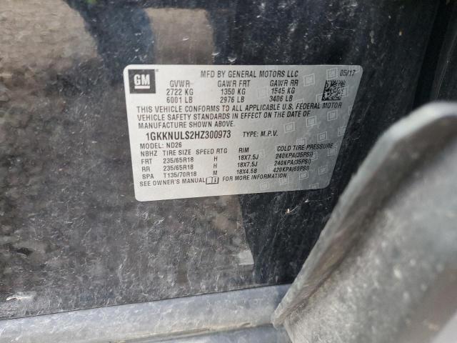 1GKKNULS2HZ300973 - 2017 GMC ACADIA SLT-1 BLACK photo 13