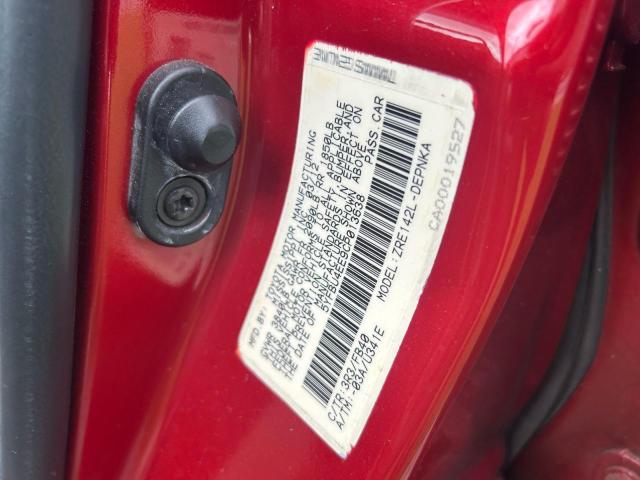 5YFBU4EE9CP013638 - 2012 TOYOTA COROLLA BASE Rouge photo 10