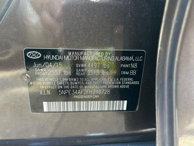 5NPE34AF2FH246728 - 2015 HYUNDAI SONATA SPORT بني صورة 10