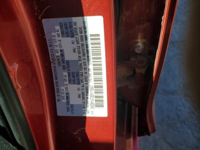 3MZBM1W72EM116907 - 2014 MAZDA 3 GRAND TOURING RED photo 12