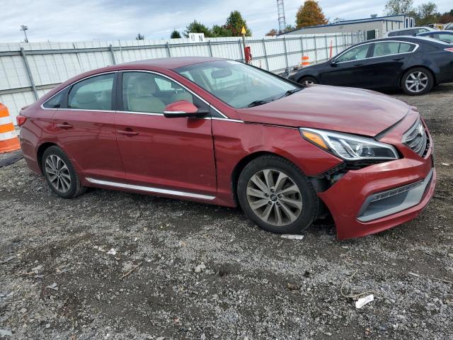 5NPE34AF2FH042558 - 2015 HYUNDAI SONATA SPORT RED photo 4