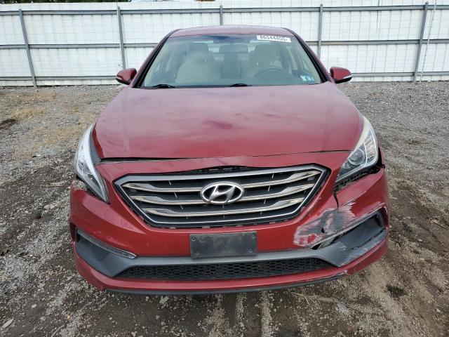 5NPE34AF2FH042558 - 2015 HYUNDAI SONATA SPORT RED photo 5
