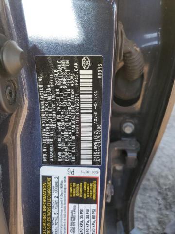 4T4BF1FK3FR460391 - 2015 TOYOTA CAMRY LE 蓝色 照片 12