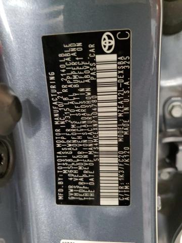 5YFS4MCEXNP104780 - 2022 TOYOTA COROLLA SE Blau Foto 12