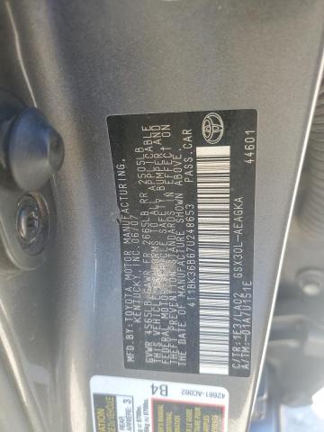 4T1BK36B67U248653 - 2007 TOYOTA AVALON XL 灰色 照片 12