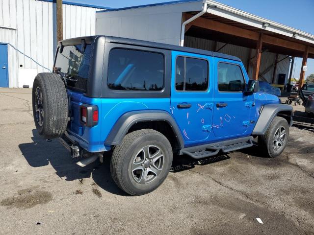 1C4HJXDNXNW167176 - 2022 JEEP WRANGLER U SPORT Blau Foto 3