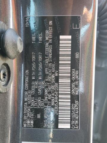 JTEBU5JR4H5412388 - 2017 TOYOTA 4RUNNER SR5/SR5 PREMIUM Boz foto 14