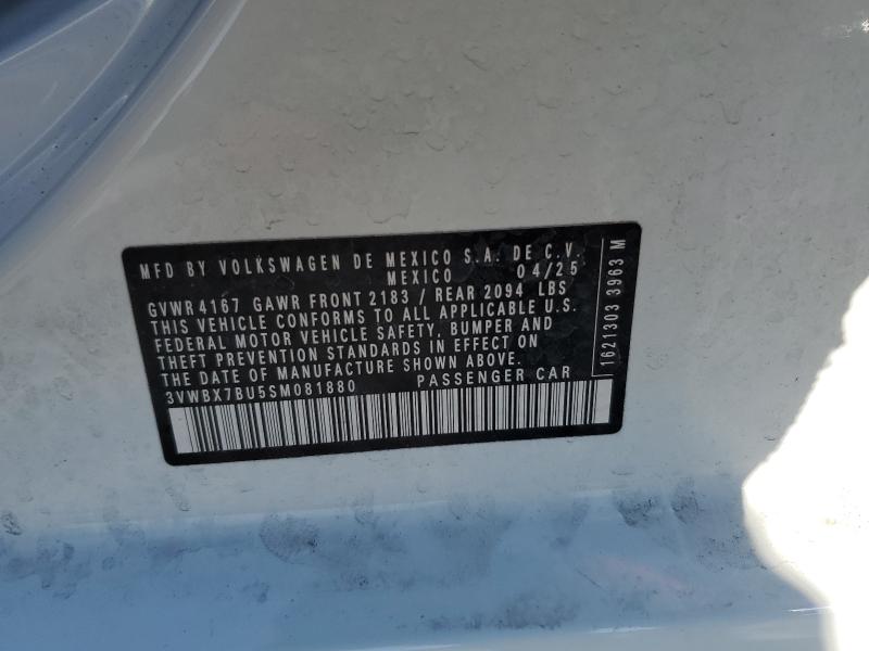 3VWBX7BU5SM081880 - 2025 VOLKSWAGEN JETTA SPORT 白色 照片 13