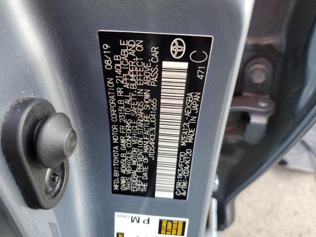 JTDS4RCE3LJ041665 - 2020 TOYOTA COROLLA SE ნაცრისფერი ფოტო 12