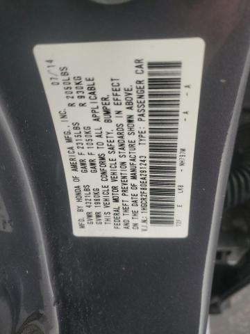 1HGCR2F80EA291243 - 2014 HONDA ACCORD EXL GRAY photo 12
