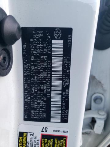 4T1G11BK7RU117821 - 2024 TOYOTA CAMRY SE NIGHT SHADE WHITE photo 12