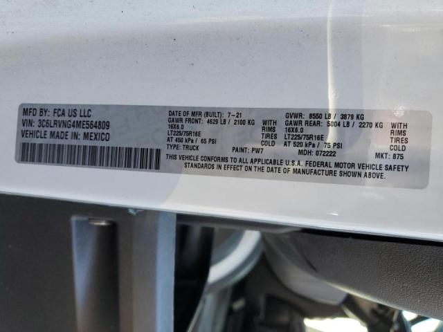 3C6LRVNG4ME564809 - 2021 RAM PROMASTER 1500 STANDARD Ağ foto 13