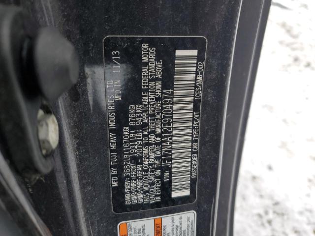 JF1ZNAA12E9704974 - 2014 TOYOTA SCION FR-S BLACK photo 12