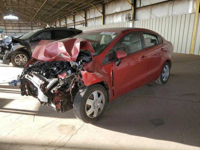 KNADM4A38E6343761 - 2014 KIA RIO LX RED photo 1