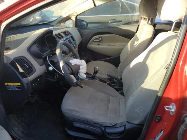 KNADM4A38E6343761 - 2014 KIA RIO LX RED photo 7
