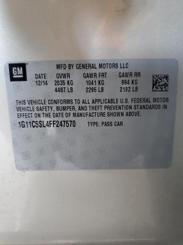 1G11C5SL4FF247570 - 2015 CHEVROLET MALIBU 1LT Алтын фото 12