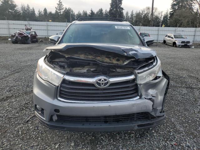 5TDJKRFH9FS162943 - 2015 TOYOTA HIGHLANDER XLE SILVER photo 5