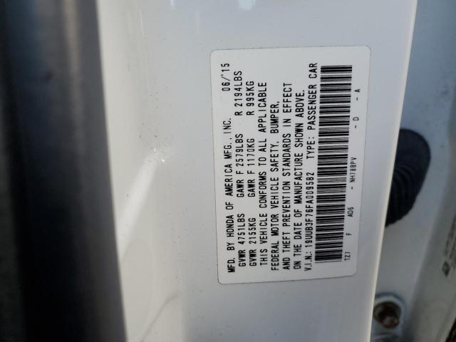 19UUB3F76FA009582 - 2015 ACURA TLX ADVANCE WHITE photo 12