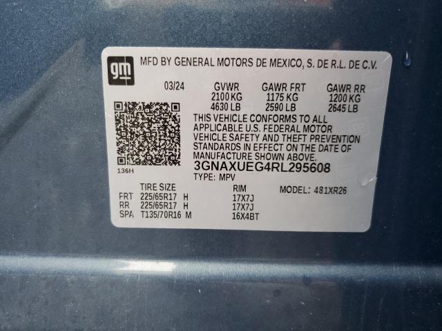 3GNAXUEG4RL295608 - 2024 CHEVROLET EQUINOX LT Mavi foto 13