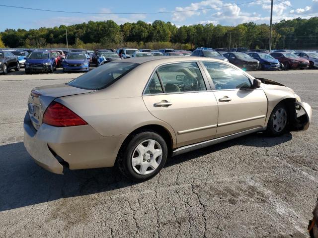 1HGCM56476A001451 - 2006 HONDA ACCORD LX BEIGE photo 3