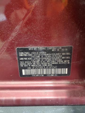 JF2GTABC4J8345541 - 2018 SUBARU CROSSTREK PREMIUM BURGUNDY photo 13