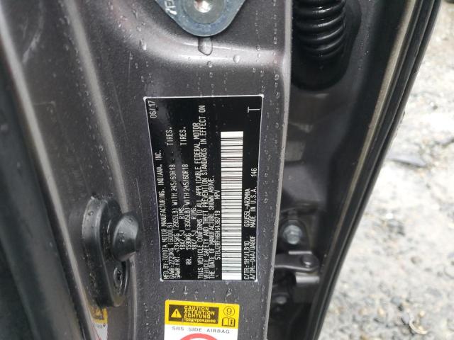 5TDJZRFH6HS438719 - 2017 TOYOTA HIGHLANDER SE GRAY photo 13
