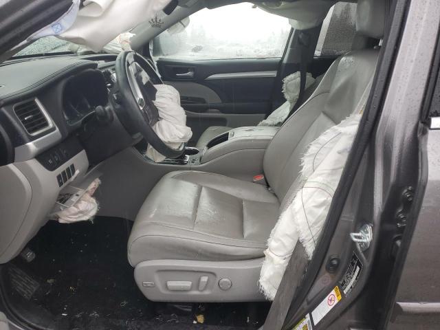 5TDJZRFH6HS438719 - 2017 TOYOTA HIGHLANDER SE GRAY photo 7