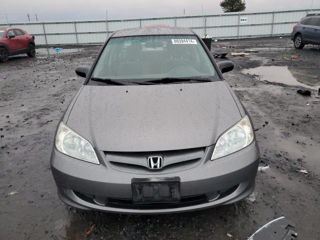 2HGES16335H549199 - 2005 HONDA CIVIC DX VP GRAY photo 5