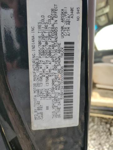 5TBRT34133S333936 - 2003 TOYOTA TUNDRA ACCESS CAB SR5 BLACK photo 12