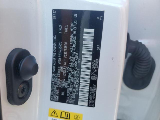 2T2BZMCA3HC115571 - 2017 LEXUS RX 350 BASE თეთრი ფოტო 13