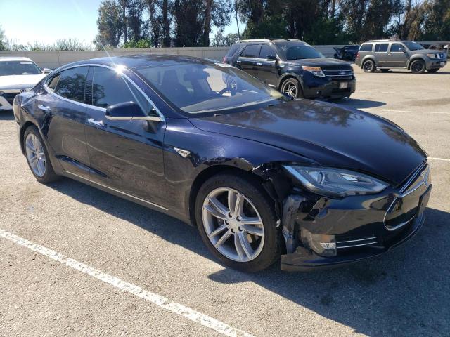 5YJSA1S11EFP48010 - 2014 TESLA MODEL S Синий фото 4