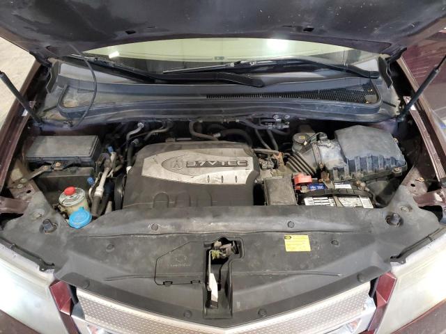 2HNYD28669H504499 - 2009 ACURA MDX TECHNOLOGY Burgund zdjęcie 12